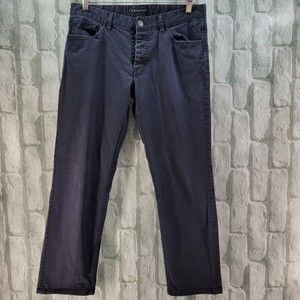 Theory Pants Haydin Writer Straight Slim Button Fly Stretch Cotton Twill 33x28